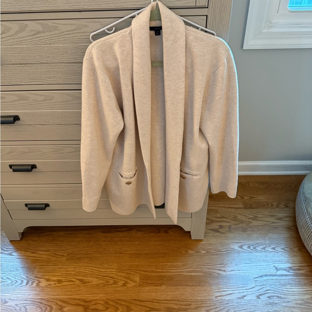 JCrew Petite Chelsea sweater blazer in Heather Dusk size M